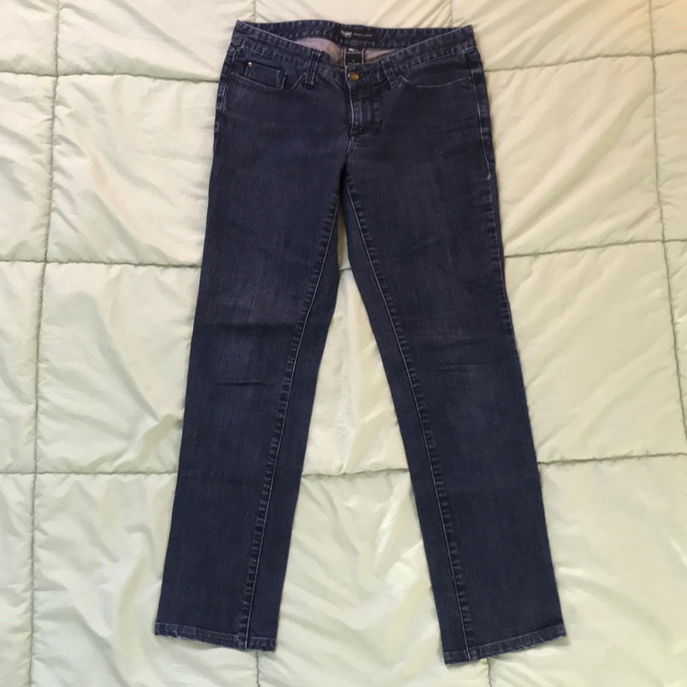 Mossimo Dark Dark Low-Rise Denim sz 6 straight leg